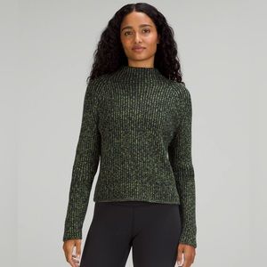 Lululemon cotton cashmere blend mock neck sweater - size 4